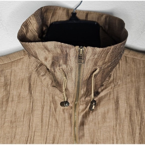 Ruby Rd Sparkly Brown‎ Jacket 3/4 Sleeve Full Zip Womens Size 14 - Picture 4 of 8